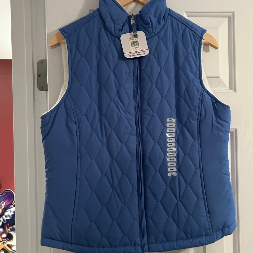Free Country Blue Quilted Vest
